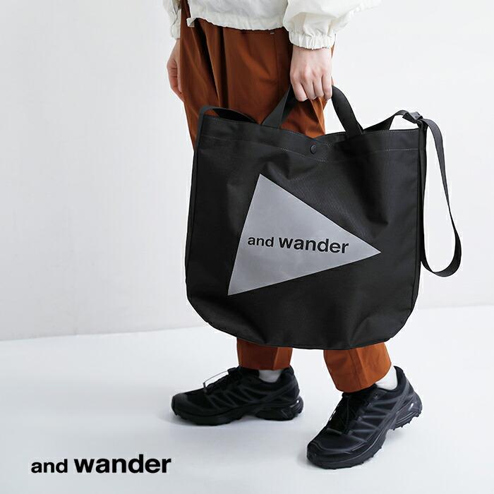 and wander（アンドワンダー） リサイクル OX ロゴ トートバッグ
