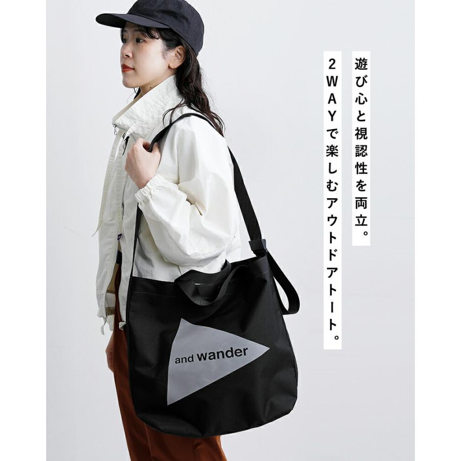 and wander（アンドワンダー） リサイクル OX ロゴ トートバッグ