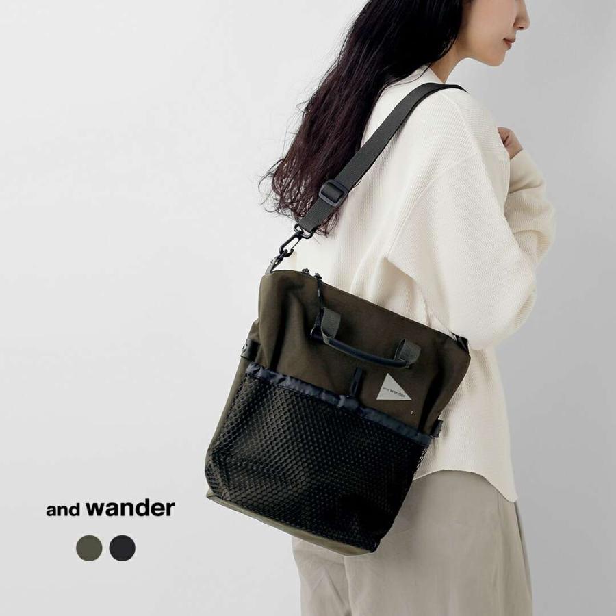 【新品未使用】アンドワンダー トートバッグ ポリエチレン and wander and wander｜グローサリー ポケット バッグ “grocery pocket bag” 574