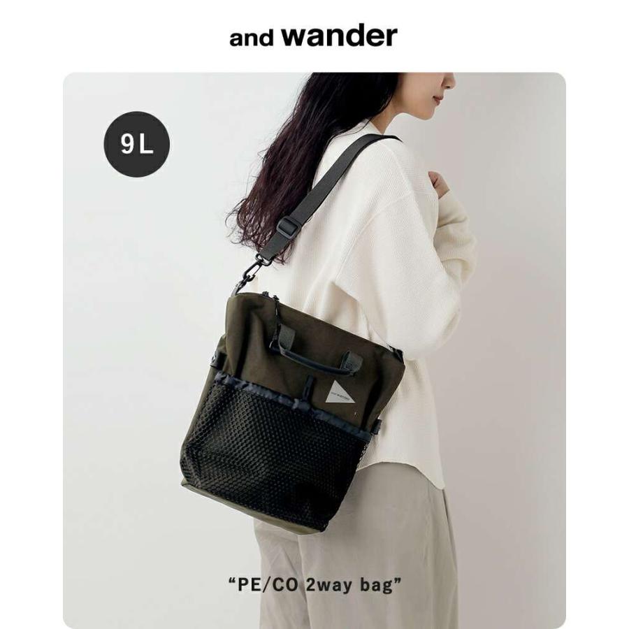 and wander（アンドワンダー） 防水 2way ショルダーバッグ PE CO 2way
