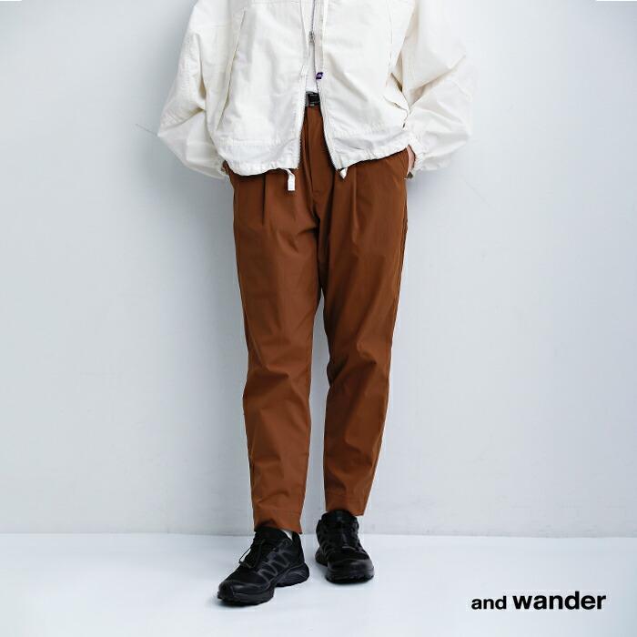 and wander（アンドワンダー） 速乾 UVカット ストレッチ パンツ UV
