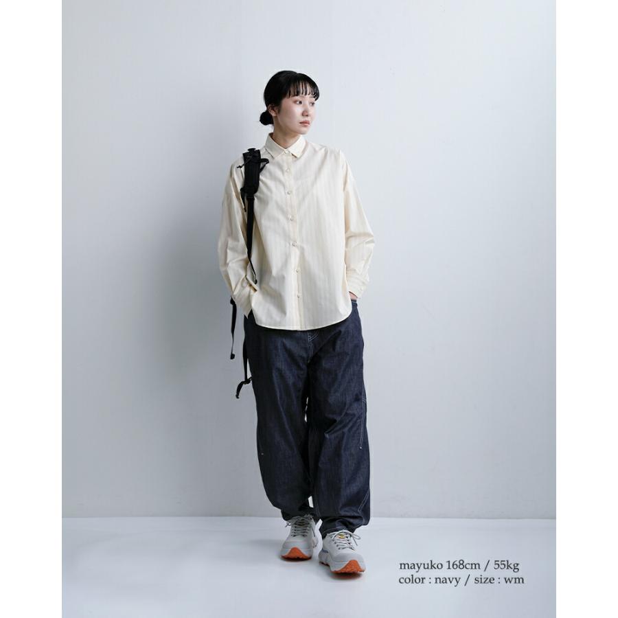 and wander（アンドワンダー） ドライイージーデニム ワイドパンツ dry