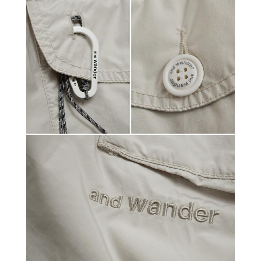 アンドワンダー and wander  撥水 オーバーサイズ カーゴドレス oversized cargo dress 574-6183091 レディース  春夏 2026ss新作の画像