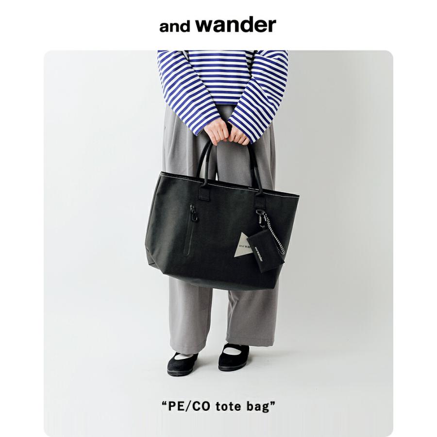 and wander（アンドワンダー） 防水 トートバッグ PE CO tote bag 574