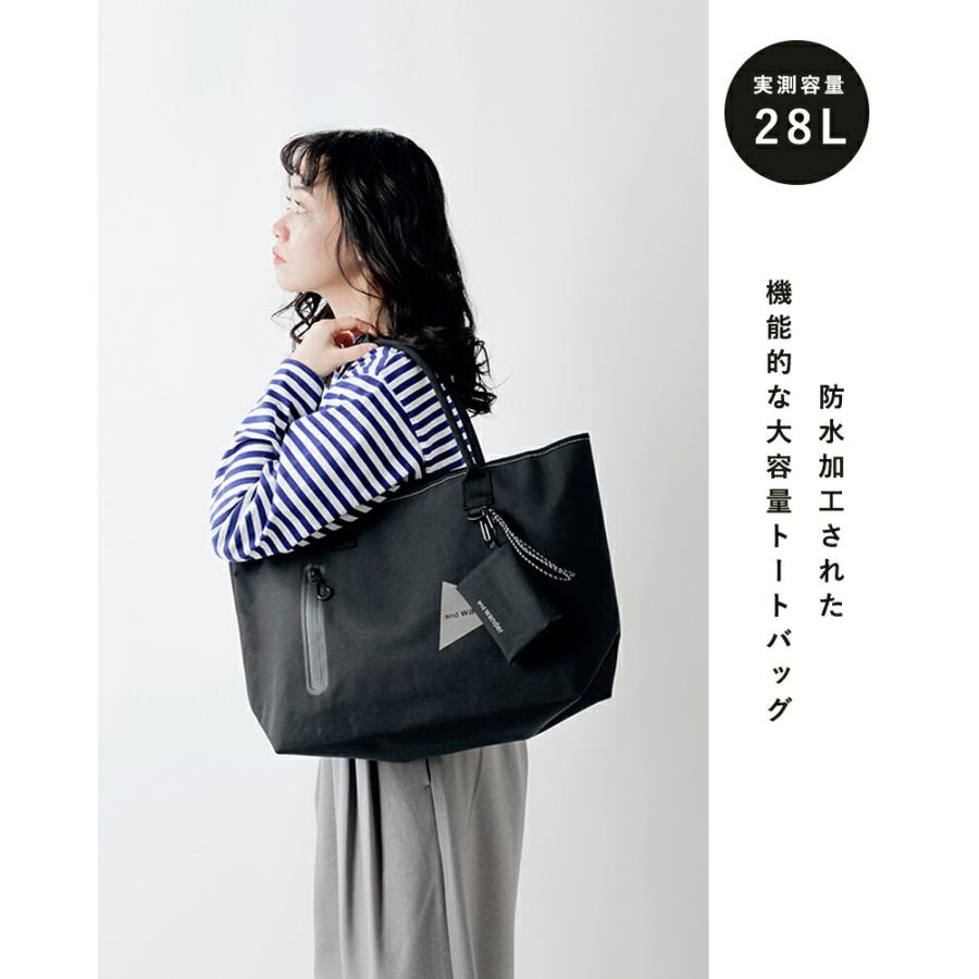 and wander（アンドワンダー） 防水 トートバッグ PE CO tote bag 574