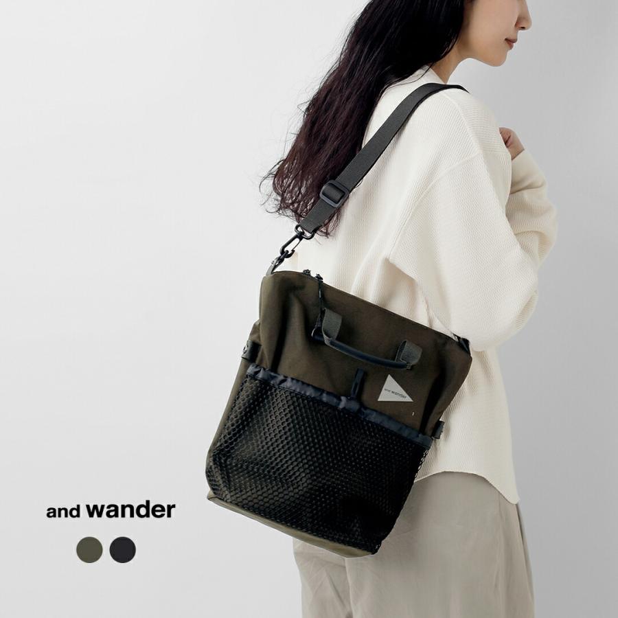 and wander（アンドワンダー） 防水 2way ショルダーバッグ PE CO 2way 