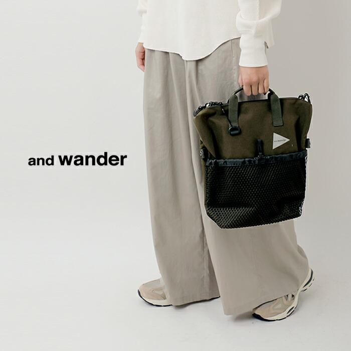 and wander（アンドワンダー） 防水 2way ショルダーバッグ PE CO 2way