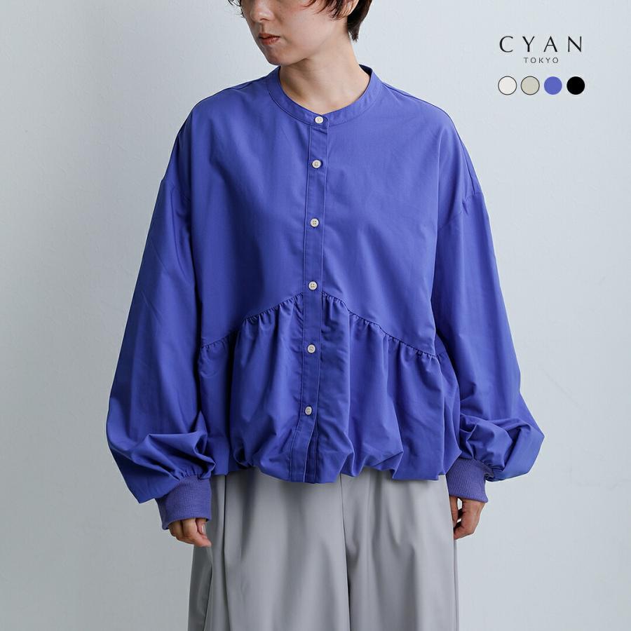 CYAN TOKYO（シアントーキョー） ギャザー バルーン シャツ 604489