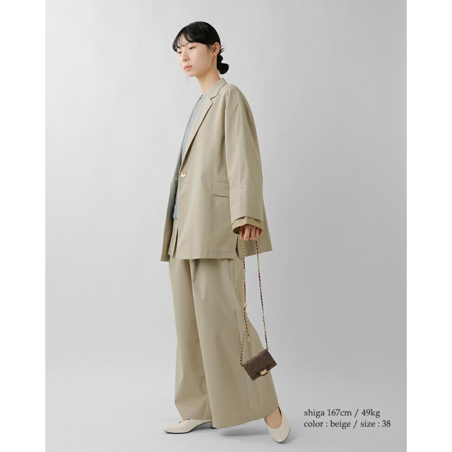 CYAN TOKYO（シアントーキョー） オーバーベルト ツイル ワイドパンツ