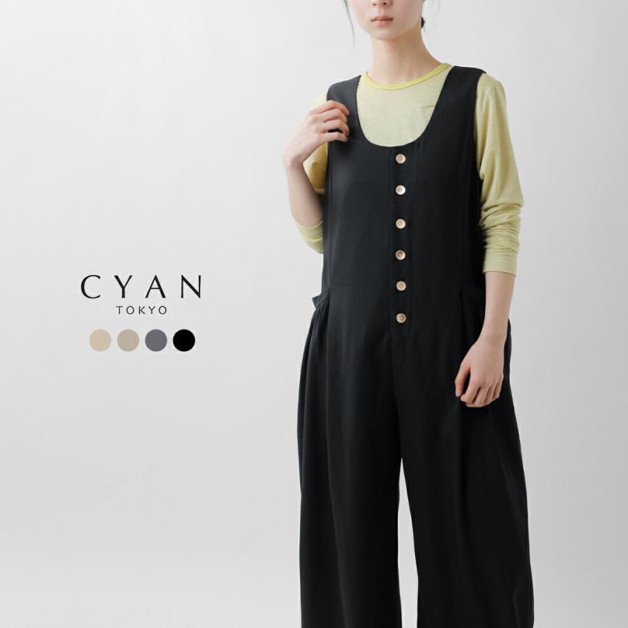 CYAN TOKYO（シアントーキョー） ギャザー ポケット サロペット 610452