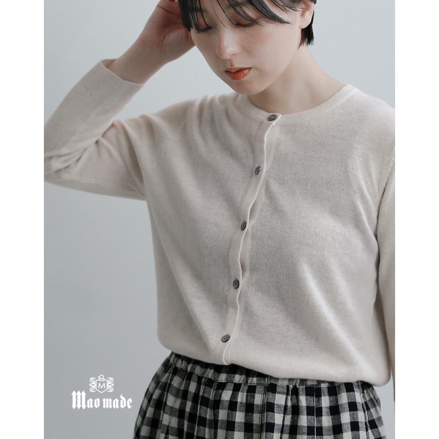 mao made(マオメイド) 別注 UVカットリネン前後差カーディガン SALE 50%OFF】mao made(マオメイド) 別注 UVカットリネン前後差