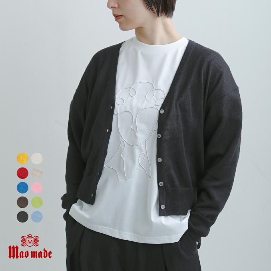 mao made（マオメイド） mao made UVカット リネン Vネック クロップド