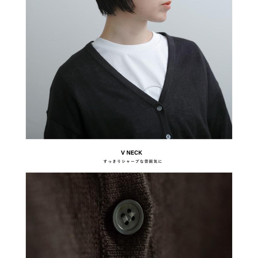 マオメイド mao made リネンカーディガン ブラック mao made（マオメイド） リネン UVカット カーディガン / レディース