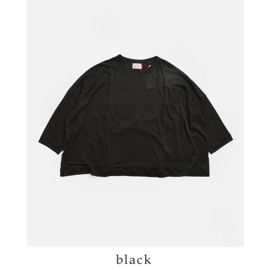 mao made（マオメイド） ベルギーリネン 7分袖 ワイド Tシャツ 611206