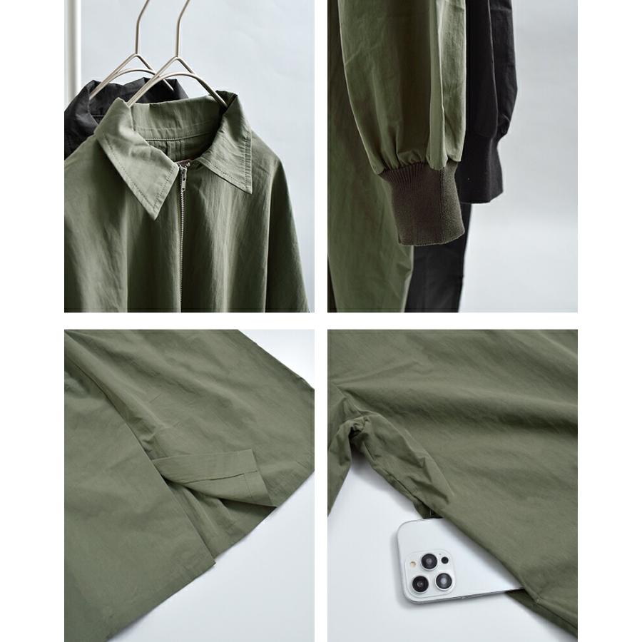 mao made（マオメイド） コットン ハーフジップ 衿付き ワイド