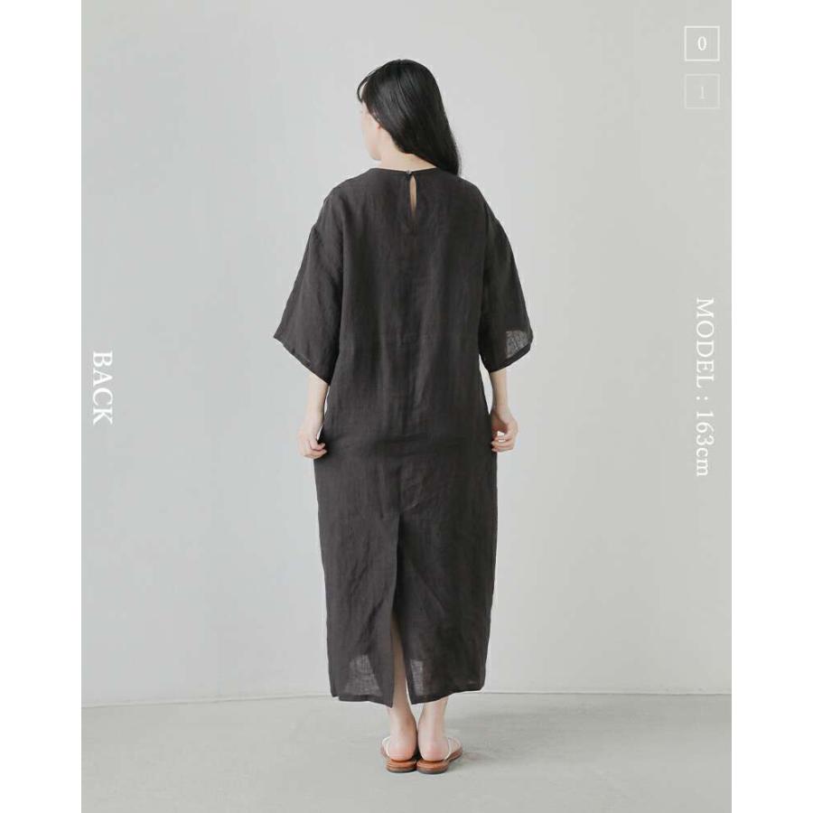 ハバーサック　HAVERSACK リネンワンピース HAVERSACK 【30%OFF】ハバーサック リネン ポプリン クルー