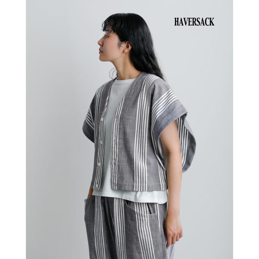 SAC ハバーサック HAVERSACK ダンガリーストライプ スリーブレス 