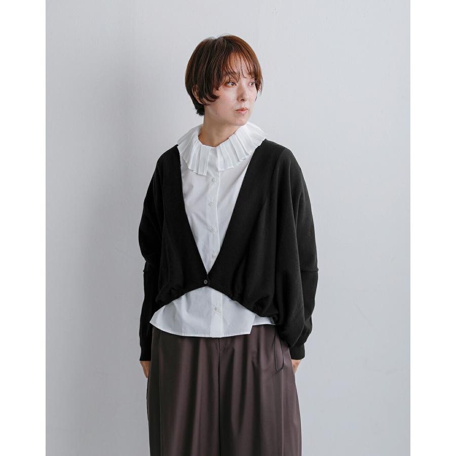 mao made（マオメイド） やわらか コットン 裾ドロスト ワイド
