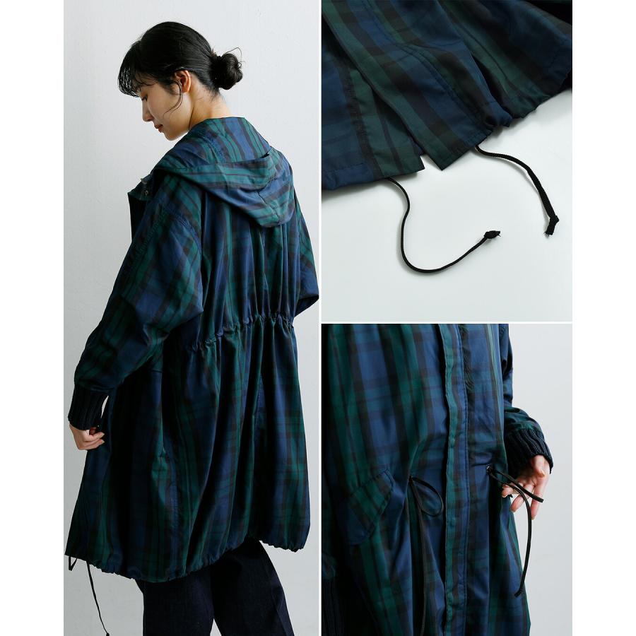 mao made（マオメイド） 撥水 ヴィンテージウェザー チェック フード