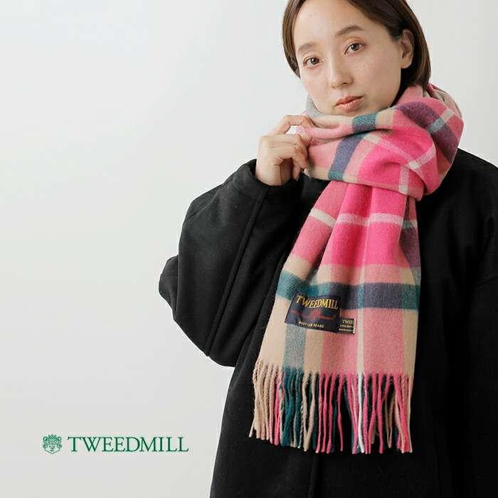 TWEED MILL（ツイードミル） チェック ラムズウール ストール 65-190wp