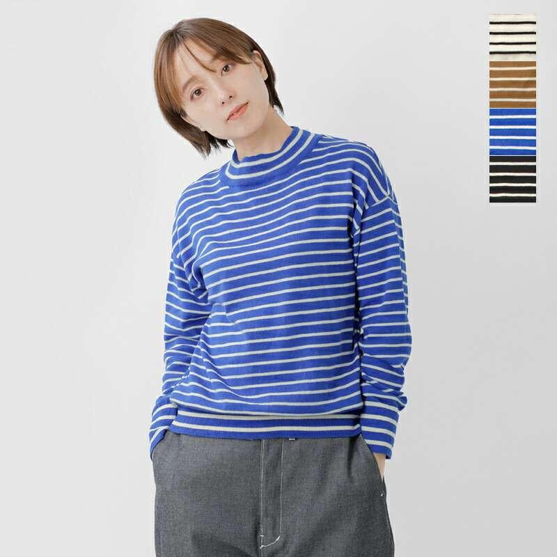 ナル ニット セーター NARU  ムースヤーン ハイネック ボーダー ニット プルオーバー 665706  クーポン対象 NARU（ナル） セール【30%OFF】ナル ムースヤーン ハイネック ボーダー