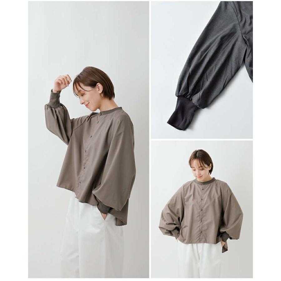 NARU（ナル） トロンとツイル フレア シャツ 665840 レディース 2025aw