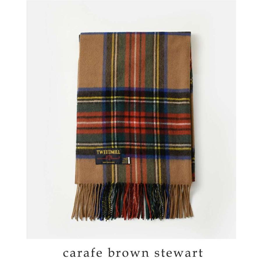 TWEED MILL（ツイードミル） ラムズウール チェック ストール マフラー