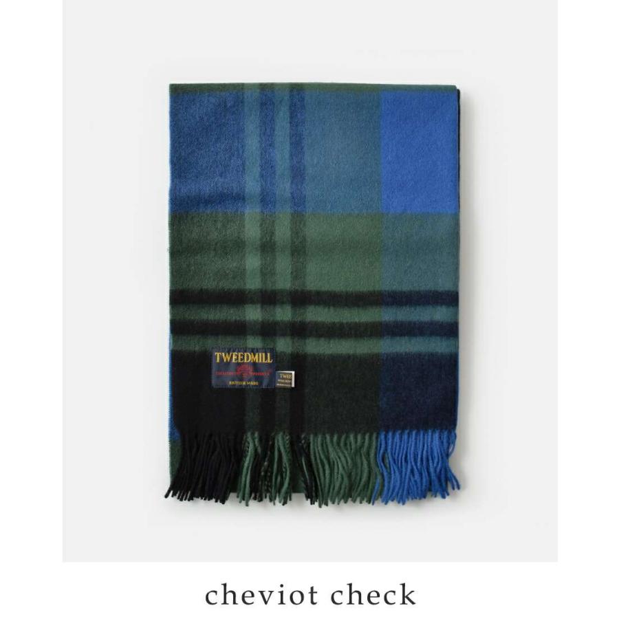 TWEED MILL（ツイードミル） ラムズウール チェック ストール マフラー