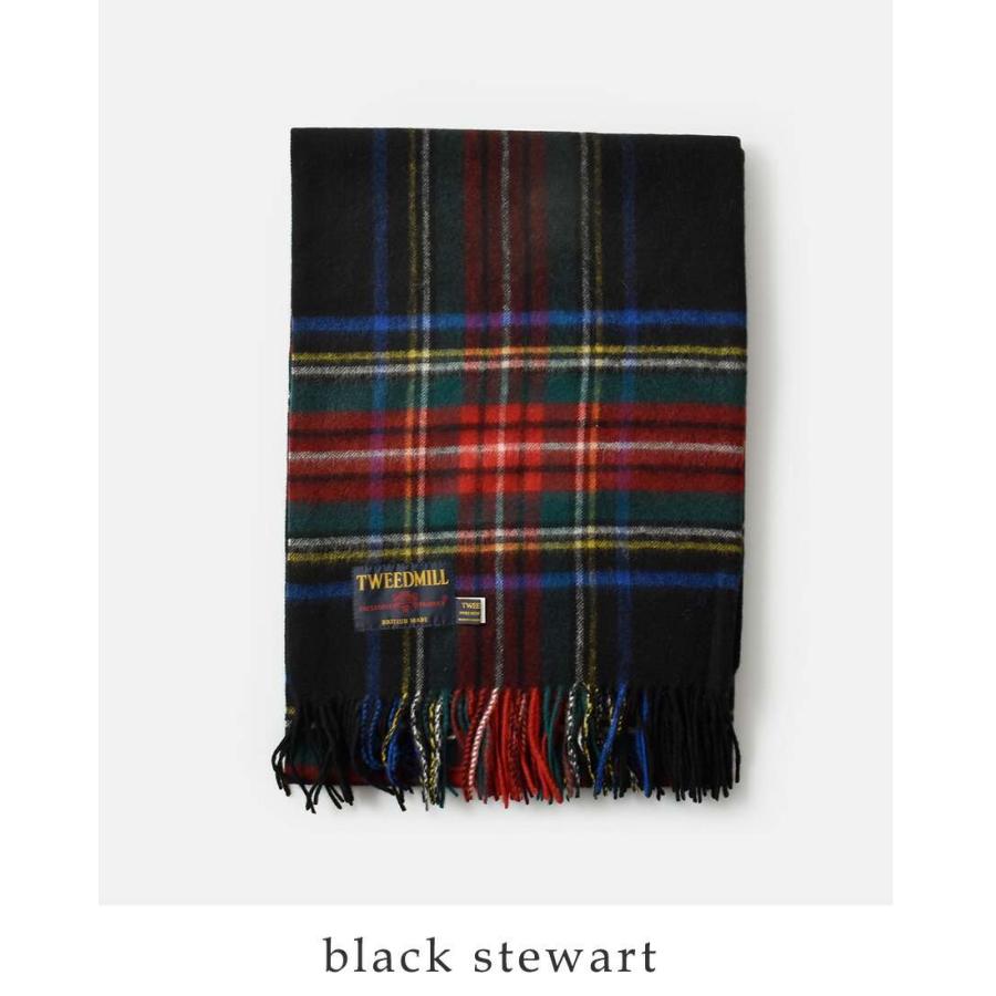 TWEED MILL（ツイードミル） ラムズウール チェック ストール マフラー