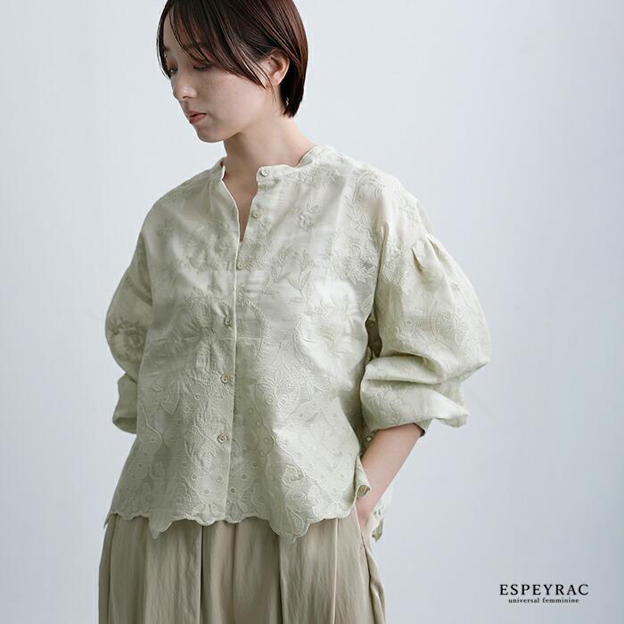 Espeyrac（エスペラック） スカラップ刺繍 ブラウス 7613202