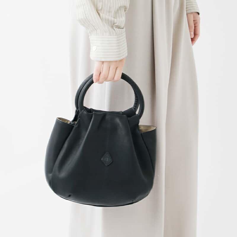 CLEDRAN（クレドラン） カウレザー ラウンドハンドル トート ハンド