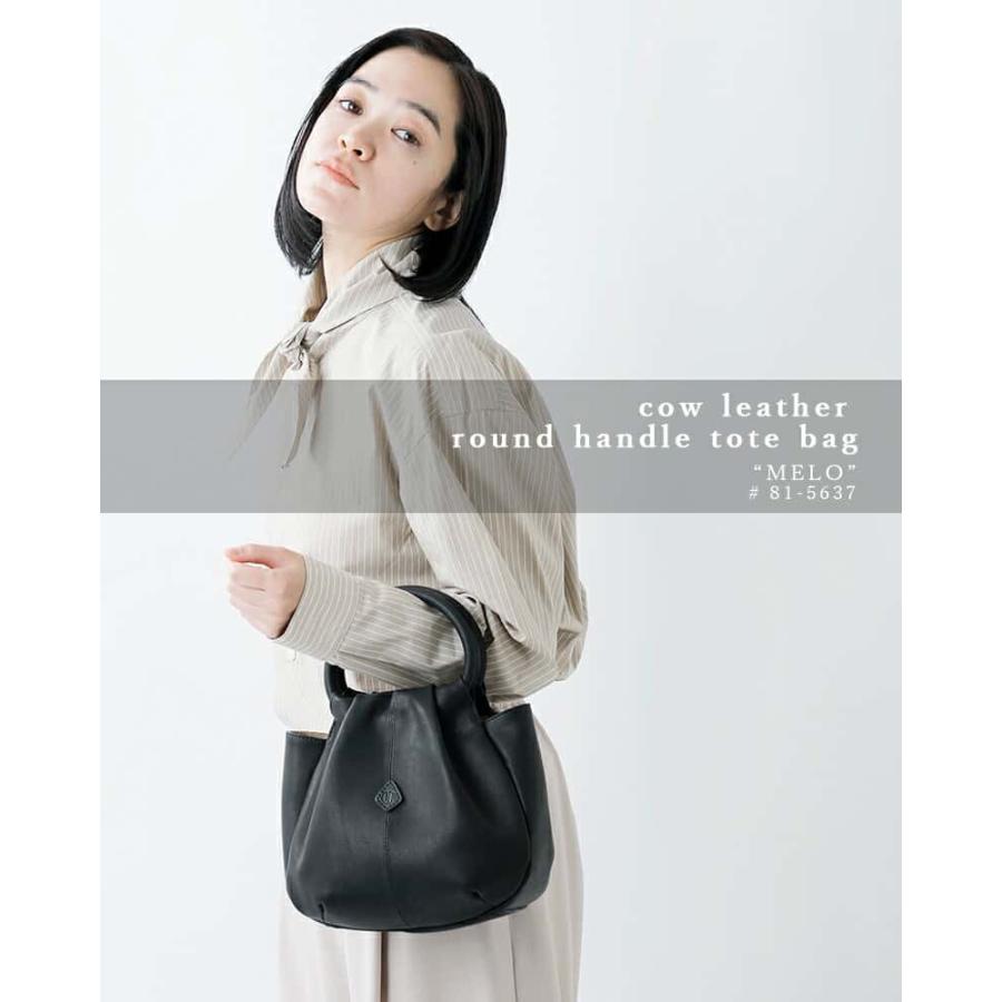 CLEDRAN（クレドラン） カウレザー ラウンドハンドル トート ハンド