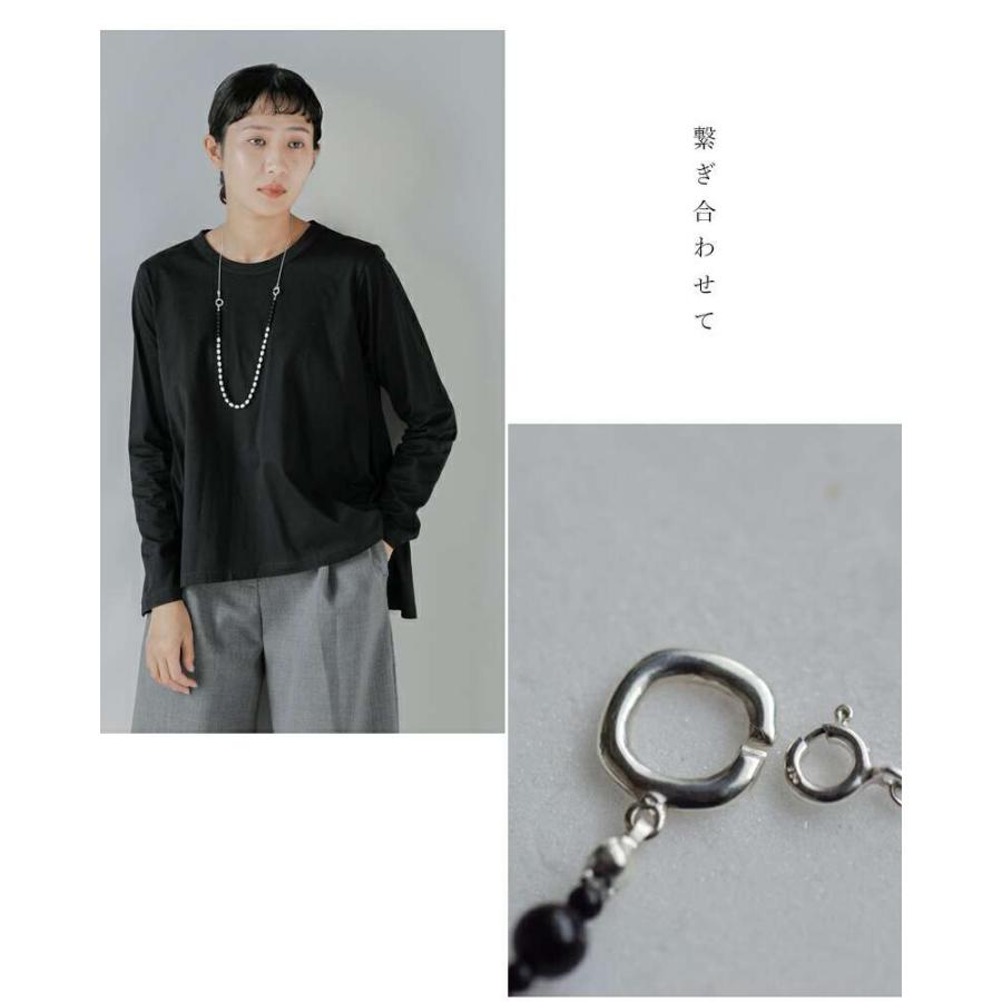 アペルディエム Aperdiem ネックレス フロー スクエア パール ダブル