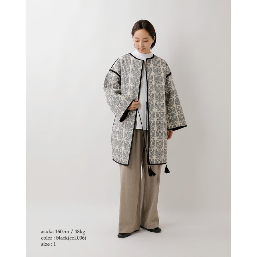 SO セール【20%OFF】ソア soi-e ジャガード リバーシブル ノーカラー