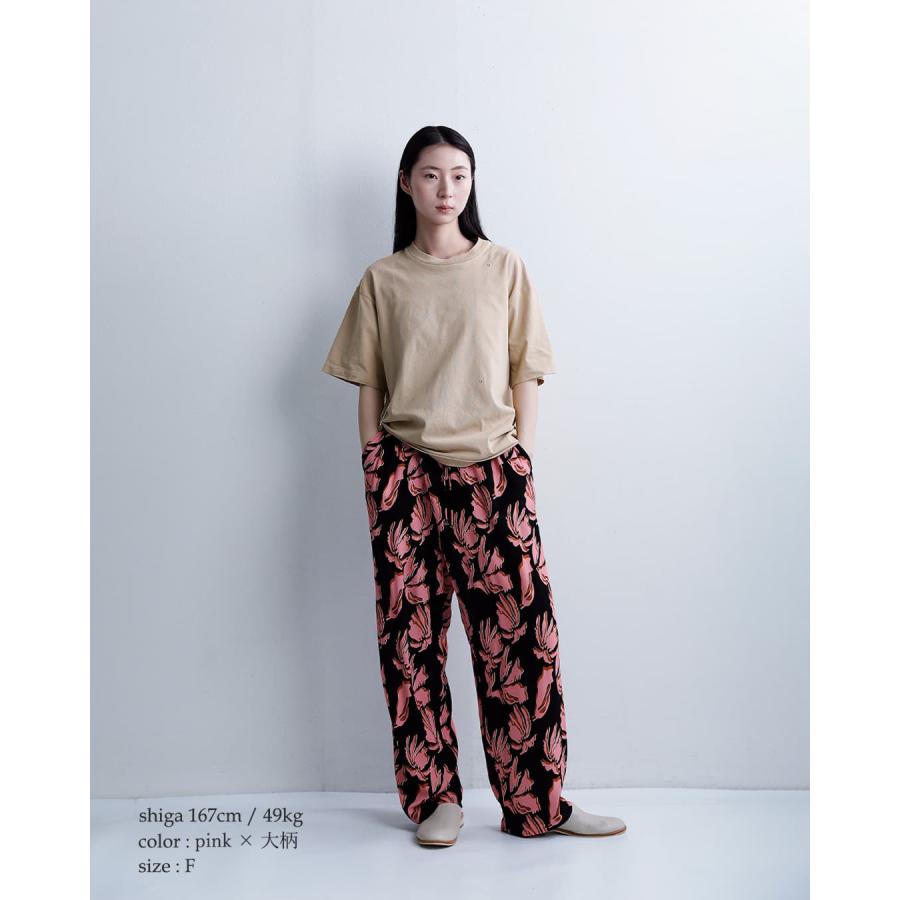 ✨26ss新品✨Le Melange ルメランジュ オリジナル総柄パンツ 大花柄 Le Melange（ル・メランジュ） セール【20%OFF】ル メランジュ