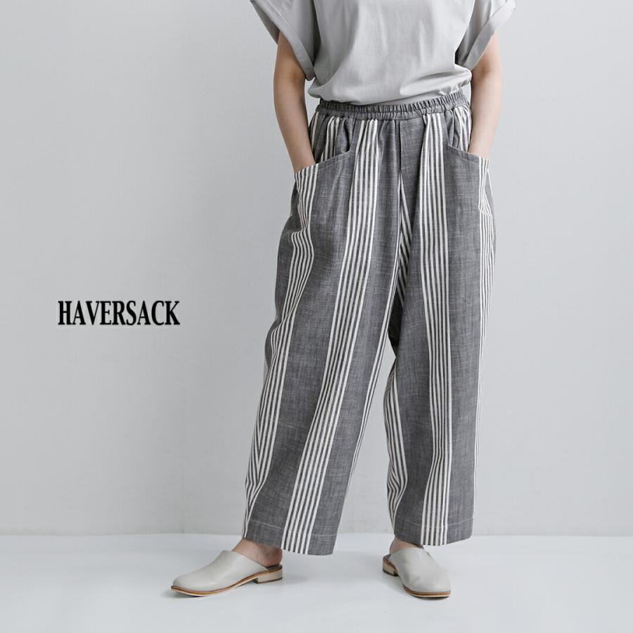 SAC ハバーサック HAVERSACK ダンガリーストライプ サルエルパンツ