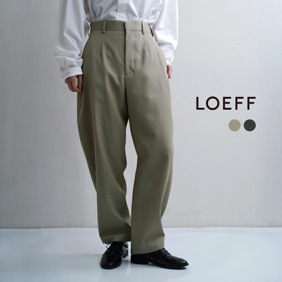 LOEFF（ロエフ） 高密度 ウール ギャバ ボンタン トラウザー パンツ