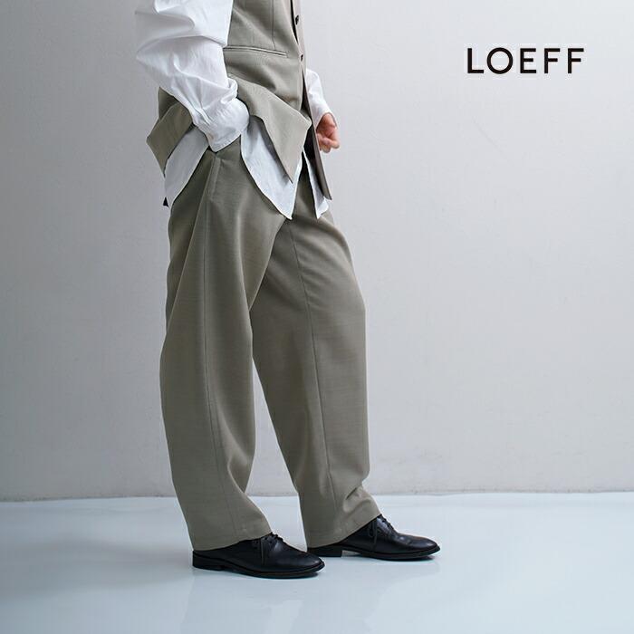 LOEFF（ロエフ） 高密度 ウール ギャバ ボンタン トラウザー パンツ