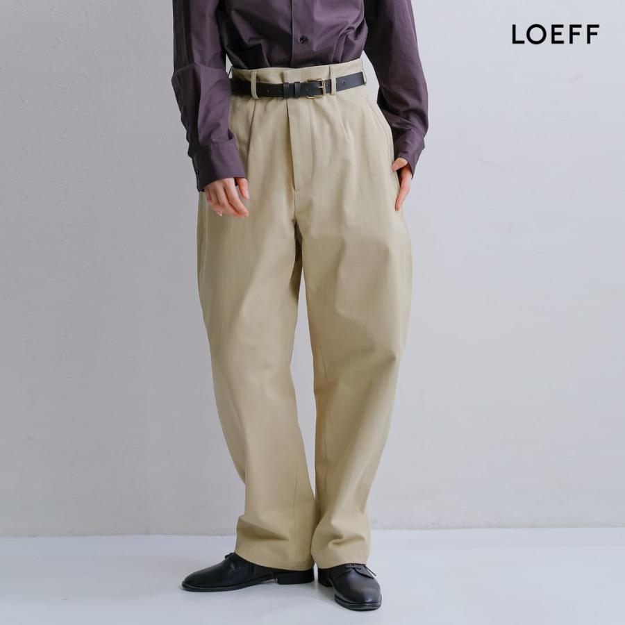 LOEFF（ロエフ） コットンチノ ボンタントラウザー パンツ 8814-2