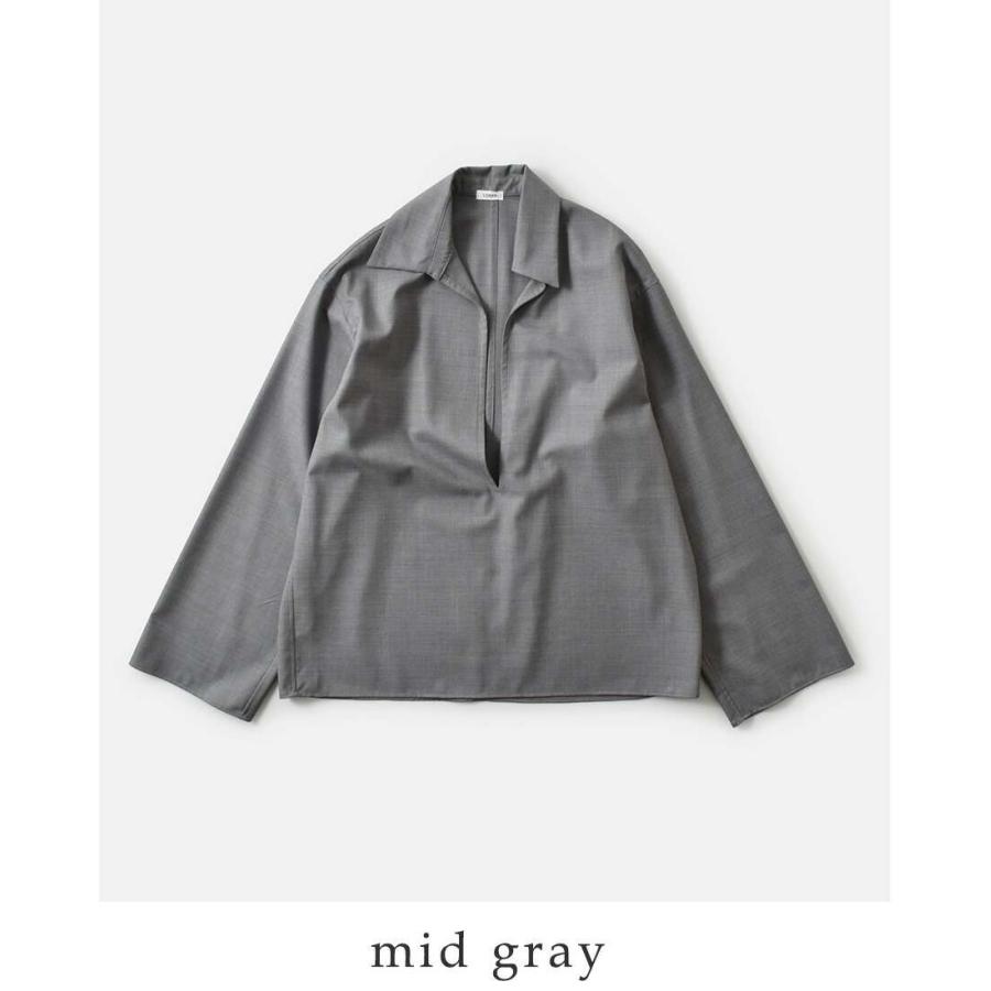 LOEFF ロエフ ウールトロ スキッパー シャツ 8821-2-990079