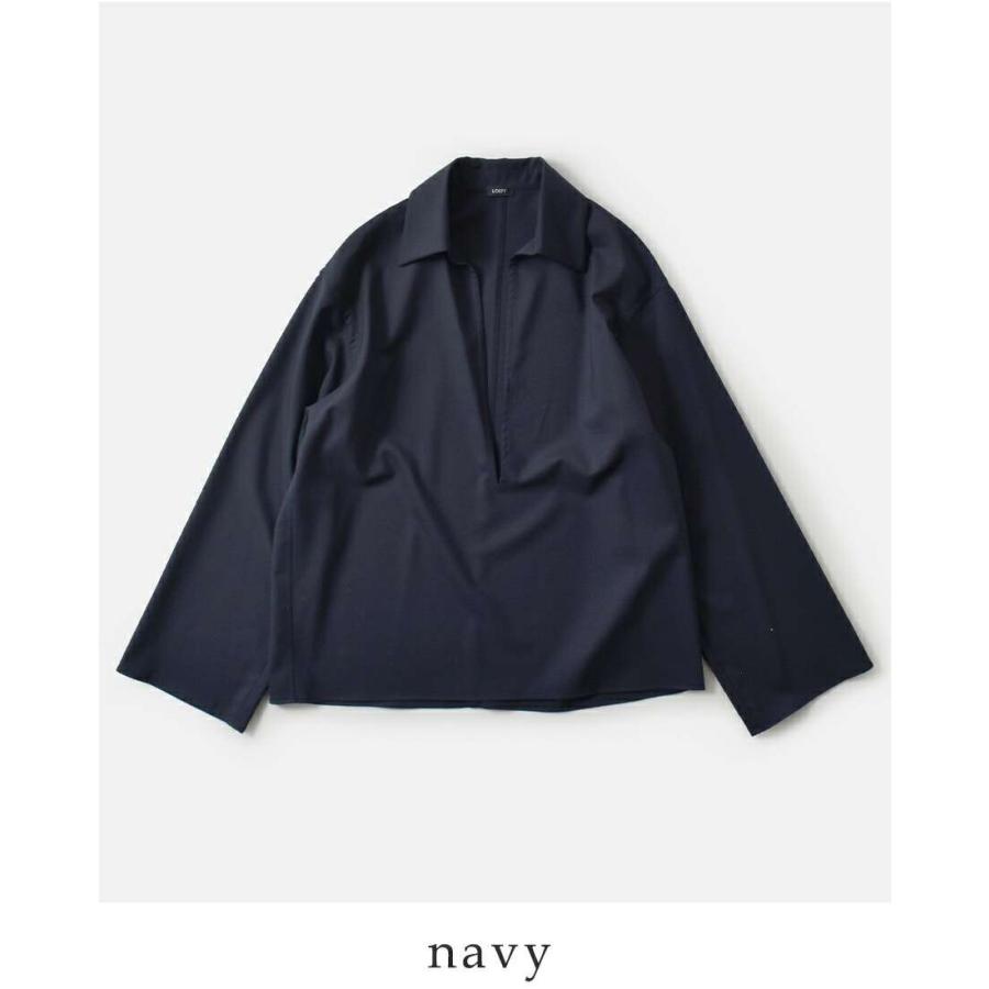 LOEFF ロエフ ウールトロ スキッパー シャツ 8821-2-990079