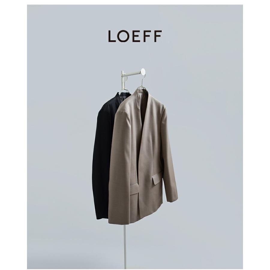 ロエフ LOEFF  高密度 ウール ギャバ ノーカラー ジャケット 8822-2-000003 レディース  春夏 2026ss新作の画像