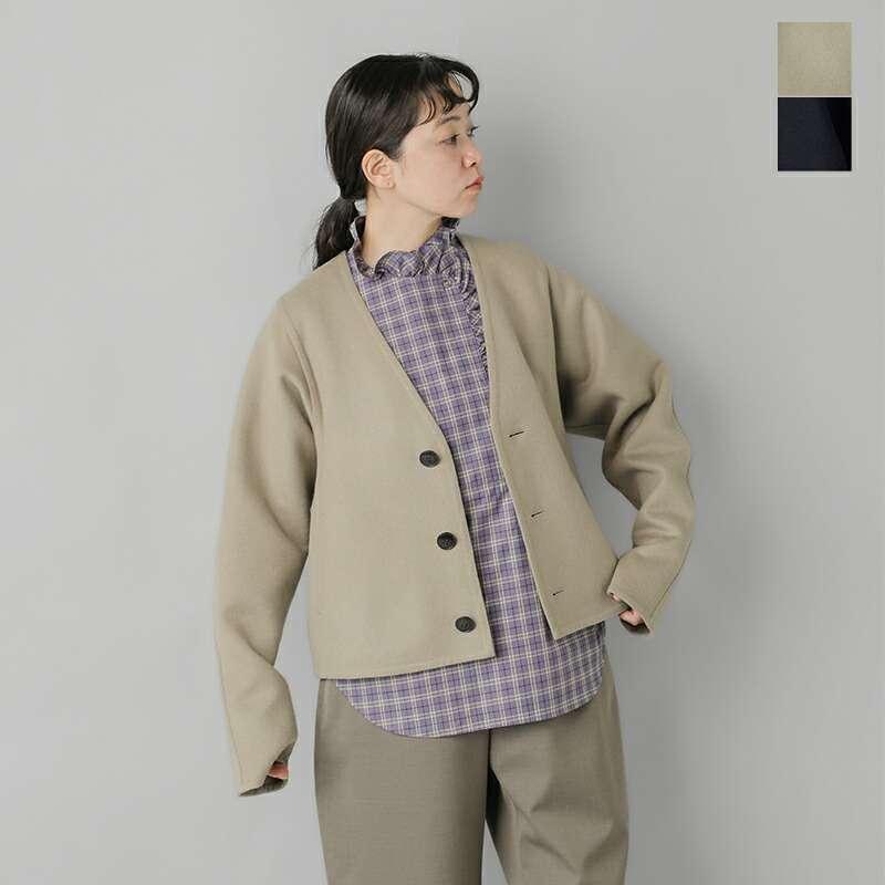 〈LOEFF （ロエフ）〉リバーラウンドノーカラージャケット LOEFF（ロエフ）の「＜LOEFF＞リバー ラウンド ノーカラージャケット