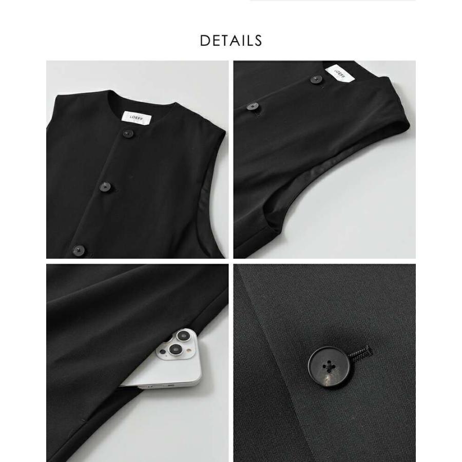 最終価格LOEFF ベスト LOEFF＞スリットネック ベスト