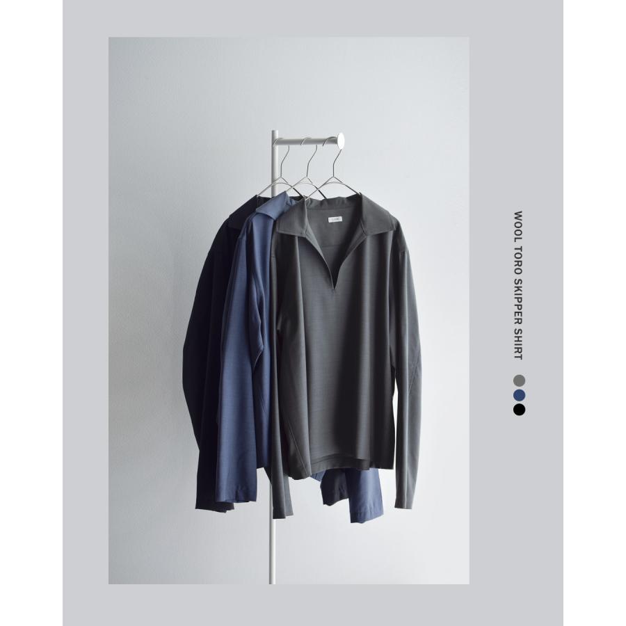 LOEFF（ロエフ） セール【30%OFF】ロエフ ウールトロ スキッパーシャツ