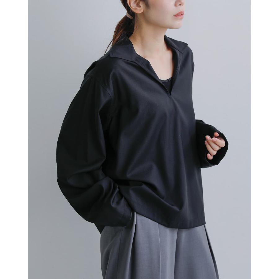 LOEFF（ロエフ） セール【30%OFF】ロエフ ウールトロ スキッパーシャツ