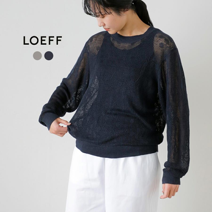 LOEFF（ロエフ） リネンヤーン メッシュ サマーニット プルオーバー