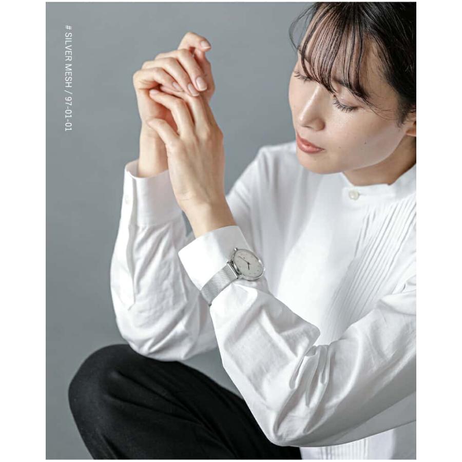時計ストラップ シルバー925 sazare｜ステンレス スチール ストラップ シルバー メッシュ
