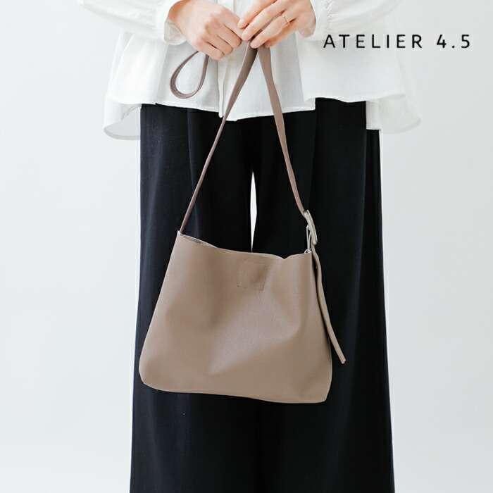 ATELIER 4.5 アトリエ4.5 ゴートレザー ワンタッチ ショルダーバッグ a 
