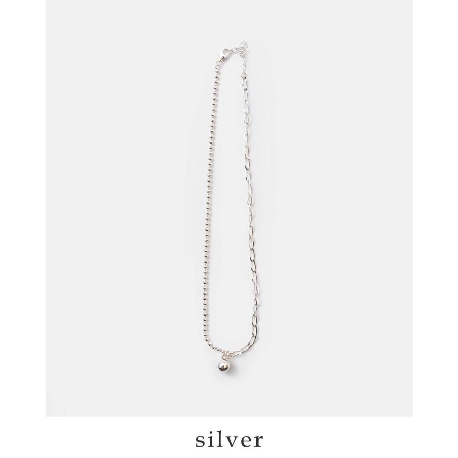 aura オーラ シルバー925 アシンメトリー ボール ネックレス asymmetry 